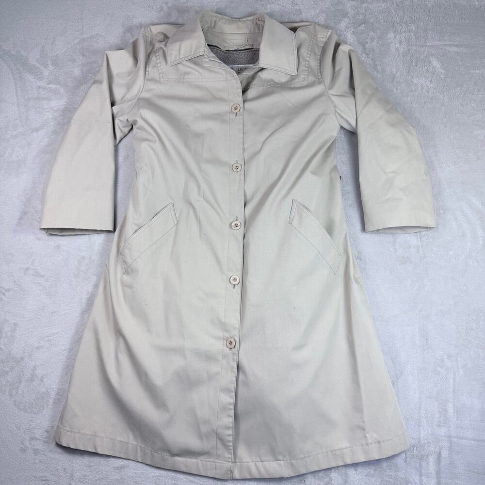 Vintage London Fog Maincoats Women's Trench Coat Beige Size 12 Petite